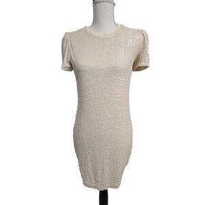 GENERATION LOVE Short Sleeve Sequin Mini Dress Pullover Women’s Size XS NWOT